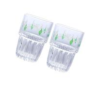 Gatuida 2pezzi Bicchieri in Vetro Trasparente Con Design Fiore Di Giglio Tazze Multiuso Per Caffè Succhi Di Frutta e Acqua Capacità Materiale Vetro Sano e Resistente Per Cucina e Regali