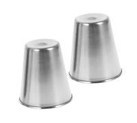Gatuida 2pezzi Bicchierini Inox Riutilizzabili Tazzine in Acciaio Inossidabile Compatte Resistenti Per Bere e Condimenti Uso Esterno Campeggio Picnic