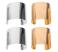 Gatuida 2pezzi Bracciale Rigido Polsino per Donna e Scanalato in Metallo Argento e Oro Bracciale per Polso Aperto Accessorio per Compleanno e Natale