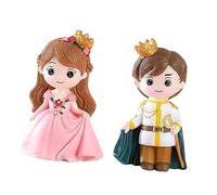 Gatuida 2Pezzi Cake Topper Decorazioni per Torte Compleanno con Principi e Principesse Accessori per per Design Vivid e Leggero