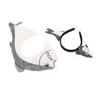 Gatuida 2pezzi Cerchietto Pinna Squalo Divertente Per Di Per Donne Ragazze Cosplay Mare Accessorio Leggero
