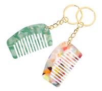 Gatuida 2pezzi Compendio Portachiavi Forma Di Pettine Pettine Denti Larghi Per Capelli Bagnati Tascabile Leggero Realizzato Materiali