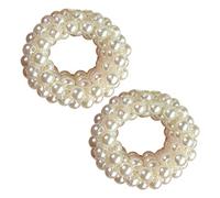 Gatuida 2pezzi Elastici Per Capelli Con Perle Eleganti Fasce Elastiche Resistenti e Flessibili Per Acconciature Femminili Fermagli Per Codini e Treccine Classiche