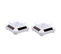 Gatuida 2pezzi Espositore Rotante Solare Per Gioielli Con Illuminazione Led Base Rotante Per Orologi e Accessori Supporto Resistente e Durevole Rotazione Automatico Design Energetico e
