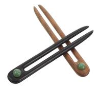 Gatuida 2pezzi Forcine Per Capelli in Legno Stile Cinese Forma Di u Per Donne e Ragazze Per Acconciatur Sposa Festa Finiture Lucidate Mano