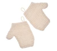 Gatuida 2pezzi Guanti da Bagno Esfolianti per Corpo in Cotone e Lino Doppia Facciata Utilizzabile per Rimuovere Cellule Morte e Sporco Creando una Ricca per Pulizia Quotidiana