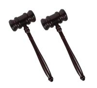 Gatuida 2pezzi Martelletto del Giudice in Legno Massello Accessorio per Aste e Riunioni di Gioco di Ruolo Oggetto di Scena Classico per Tribunale e Aste