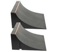 Gatuida 2pezzi Mini Rampa per Skateboard da Dito in Plastica Robusta Forniture per Mini Skate Park Accessori per Skateboard da Dito per Giocare e Allenamento