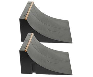 Gatuida 2pezzi Mini Rampa per Skateboard da Dito in Plastica Robusta Forniture per Mini Skate Park Accessori per Skateboard da Dito per Giocare e Allenamento
