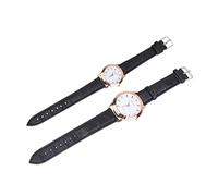 Gatuida 2pezzi Orologio Al Quarzo Per Orologio Da Polso Semplice Moda Cinturino in Pelle Traspirante e Confortevole Fibbia Solida Resistente Per Uso Prolungato