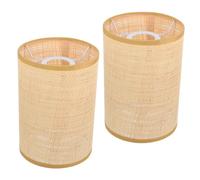 Gatuida 2pezzi Paralume Per Lampada Sospensione in Rattan Intrecciato Design Vintage Per Lampade Copertura Decorativa Per Illuminazione Da Soffitto