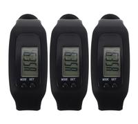 Gatuida 3 orologi contapassi per camminare e correre, con funzione tracker | Braccialetto contapassi, registra la distanza percorsa per fitness ed esercizio fisico, cinturino in silicone, unisex per