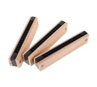 Gatuida 3 Pezzi Armoniche Legno per Strumento Musicale Diy con Design Doppia per Educazione Musicale e Intrattenimento Casa Stimola La Creatività Sviluppo Intellettivo