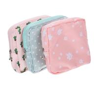 Gatuida 3 pezzi Borsa Porta Assorbenti Igienici Piccola Pochette Porta Proteggi Slip e Monete Custodia Sanitaria Portatile con Cerniera per Donna per Ufficio e Viaggio Design Compatto e