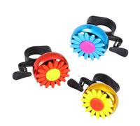 Gatuida 3 Pezzi Campanelli per Bicicletta in Lega di Alluminio Forma di Fiore da Rosso Blu Oro Suono Chiaro e Forte Facili da Installare per Bici Scooter Mountain Bike e Veicolo a Tre