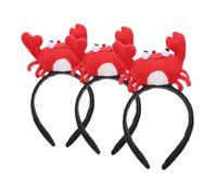 Gatuida 3 Pezzi Cangola simulata della decorazione di costumi di animali DONNE CINETTO CUNCHE CURA DIVERSI cerchio di di animali copricapo di granchio tessuto rosso