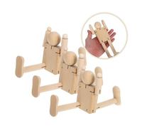 Gatuida 3 pezzi Manichino di Legno Snodabile Robot per Disegno e Pittura Modellino Articolato Flessibile per Progetti Artistici e Creativi