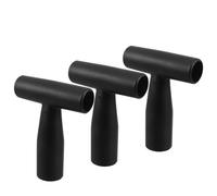 Gatuida 3 Pezzi Manico a Forma di T per Attrezzi da Giardino, Manico in Plastica Nero 3,4cm per Pala e Forca, Superficie Liscia senza Sbavature per Progetti di Giardinaggio e Riparazione
