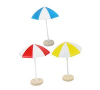 Gatuida 3 Pezzi Ombrellone Spiaggia Miniatura in Plastica Mini Ombrellino Sole per Casa Bambole e Micro Paesaggi Accessorio Decorativo DIY per Dollhouse