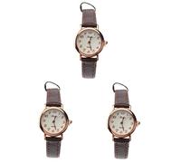 Gatuida 3 Pezzi Orologio Da Donna Alla Moda Orologio Da Tavolo Digitale Con Quadrante in Pelle Dal Design Semplice