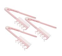 Gatuida 3 Pezzi Pettine Antistatico Pieghevole per Styling dei Capelli Pettine Lisciante Forma a V per Piastra Strumento Antistatico per Lisciare le Extension da Viaggio