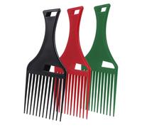 Gatuida 3 pezzi Pettini Afro in Plastica Resistente con Denti Larghi Lisci per Capelli Ricci e Spessi Design Ergonomico Antigraffio e Alta Resistenza al Calore per Acconciature