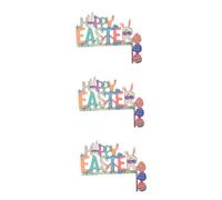 Gatuida 3 Pezzi Telaio della Porta di Pasqua Parete di Grandi Dimensioni Coniglio Decorazione Bunnies Decorazioni Ornamenti Angolo Primavera Bunny Segni Sospeso Colorful di Legno