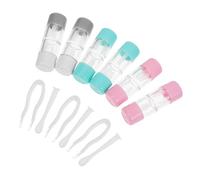 Gatuida 3 Set Kit Custodia per Lenti a Contatto da Viaggio 3 Pezzi con Applicatore e Strumento di Rimozione in Silicone Colorato, Mini Contenitore Portatile per Conservazione e Uso