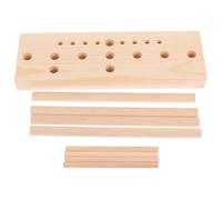 Gatuida 3 Set Strumento in Legno per Fiocchi Natalizi Regolabile per | Base Fori e Bastoncini Mobili, Riutilizzabile per Confezioni Regalo e Addobbi Stagionali