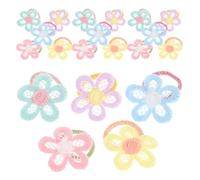 Gatuida 30 elastici per capelli per bambini: elastici per capelli a forma di fiore, senza danni, elastici per coda di cavallo per bambine, accessori, elastici morbidi, senza pieghe