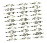 Gatuida 30 Pezzi Trappole per Esche da Pesca Carbonio con Palline Fluorescenti Accessori Outdoor Resistente per Aumentare Successo Pescatori