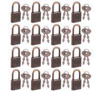 Gatuida 30 Set Mini Lucchetti Chiavi in Lega di Zinco per Giochi di Gruppo e Party Games, Design Unico e Tocco Realistico, Colore caffè per attività di Halloween