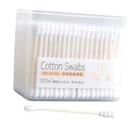 Gatuida 300pezzi Swabs Ecologici Con Bastoncini in Legno Resistenti Doppia Punta Assorbente Per Pulizia Viso Corpo e Oggetti Set Per Casa e Viaggio