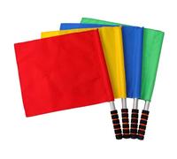 Gatuida 4 Bandierine Calcio Rosso Giallo Blu Verde Segnalazione e Traffico Bandiere Resistenti per Competizioni e Feste