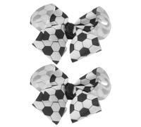 Gatuida 4 fiocchi da cheerleader da calcio - Fermagli per capelli con fiocco da calcio per bambine - Accessori per copricapi per feste a tema sportivo per eventi scolastici, partite di e cheerleading