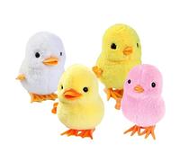 Gatuida 4 Giocattoli Salterelli Gallina e Papera Gialla Molla Plushie Pasquale Senza Batterie Sicuri e Durevoli per Feste