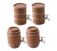 Gatuida 4 Miniature Wooden Beer Barrel Botti per Decorazione Fotografia e Progetti Diy Accessori Versatili per e Case delle per Mostre Educative e Decorazioni Domestiche