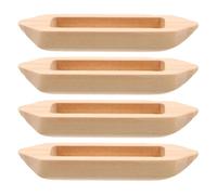 Gatuida 4 modelli di in legno: mini a remi, canoa, giocattoli in miniatura, a remi incompiute, canoa verniciabile, piccola barca a vela, decorazione da tavolo