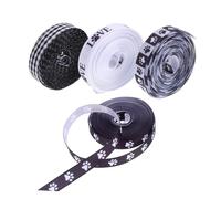 Gatuida 4 Nastro con Stampa Zampe per Animali in Satin di Poliestere da Decorazione Creativa per Feste di Compleanno e Regali per Amanti dei Cani Adatto per Accessori Te e