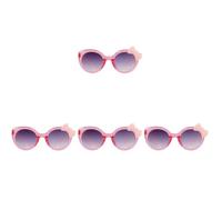 Gatuida 4 Paia Occhiali da Sole per Fiocco Rosa in Pc, Leggeri | 6-12 Anni, Misura Comoda, Accessorio Moda per Foto e Compleanno