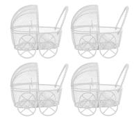 Gatuida 4 passeggini in miniatura per bambini: giocattolo per carrozzina ad alta simulazione - accessori per casa delle bambole, carrozzina giocattolo - giochi di finzione per bambini - decorazioni