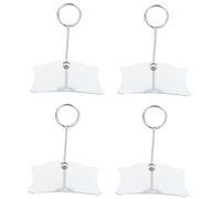 Gatuida 4 pezzi Clip Cartellini Prezzi in Metallo Argento Supporto Espositore Pubblicitario Riutilizzabile per Negozi Supermercati e Ristoranti Design Compatto e Stabile Adatto Oggetti