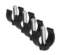 Gatuida 4 pezzi Clip Forma C Regolabili per Stampelle e Bastoni Pieghevoli Accessori Manopole e Fibbia per Deambulatore Ricambi in Plastica e Acciaio per Supporti Cammino