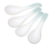 Gatuida 4 pezzi Cucchiai in Gradiente Verde Cucchiai da Minestra e Giapponese Resistente e Decorativo per Ristorante e Tavola