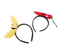Gatuida 4 pezzi di fascia per capelli da spa con sorriso, peperoncino, fascia per capelli a banana con occhio, accessori per cosplay di Halloween, cerchietti per capelli divertenti, bopper per la