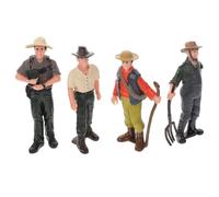 Gatuida 4 Pezzi di Miniature Lavoratori Agricoli in Pvc, Statuette Paesaggistiche per Micro Ambienti, Giocattoli Educativi, Decorazioni Casa e Modelli Contadini Realistici