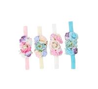 Gatuida 4 pezzi Fasce per Fiori Stoffa Rosa Menta Blu Ghiaccio Accessori per per Fotografia e Speciali