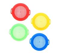 Gatuida 4 Pezzi Filtri Sabbia per Plastica PP Setaccio da Spiaggia Giallo Rosso Verde Blu Giocattoli Estivi per Scavo Filtraggio e Divertimento al Mare e Giardinaggio