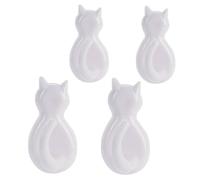 Gatuida 4 pezzi Ganci Adesivi da Parete Coda di Gatto Autoadesivi senza Ganci Decorativi Cartoon per Cucina Bagno e Ingresso Resistenti e Facili da Usare