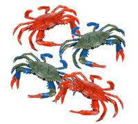 Gatuida 4 pezzi Giocattoli Granchio Galleggiante per Modelli Realistici di Animali Marini Blu e Cremisi Gioco Educativo per Bagno Piscina e Apprendimento Oceanico